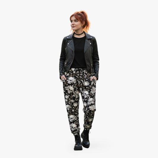 Jogger calarveras y flores