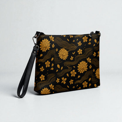 Bolso crossbody Crisantemos en vista tres cuartos posterior