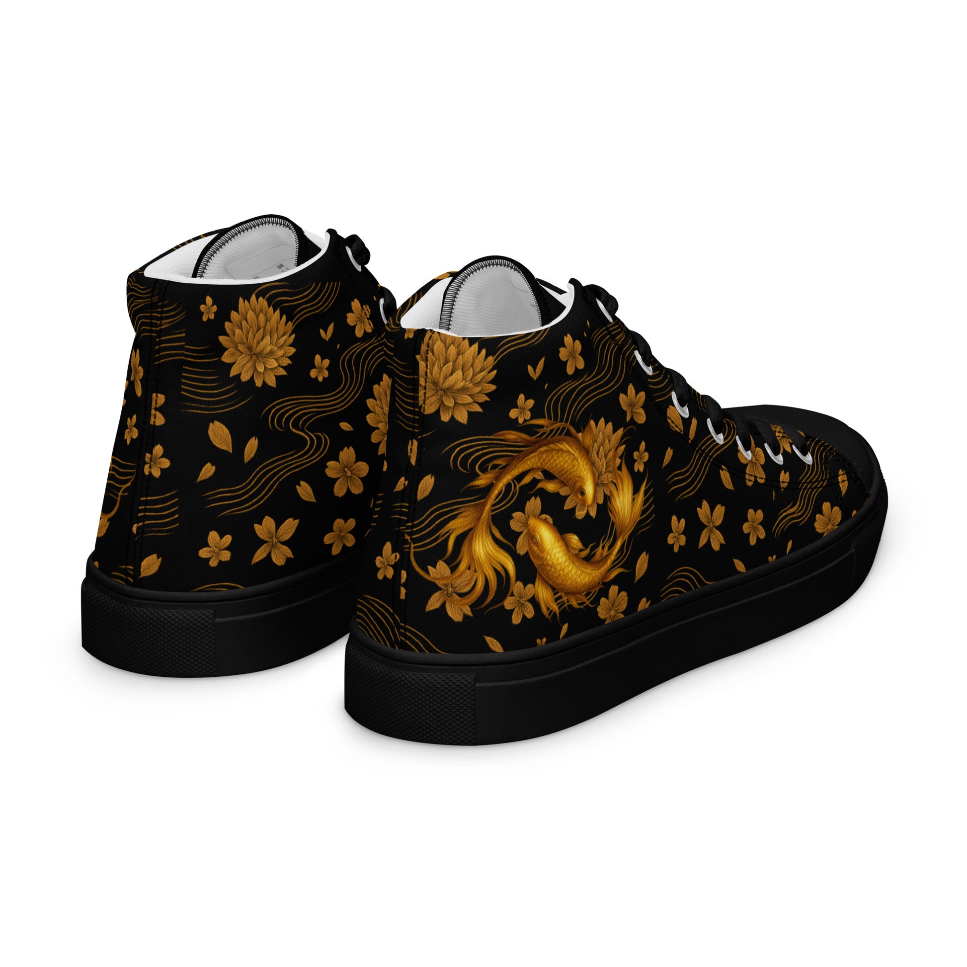 Zapatillas altas mujer Golden Koi vista trasera