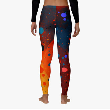 Leggings Umbral vista posterior  con modelo detalle diseño
