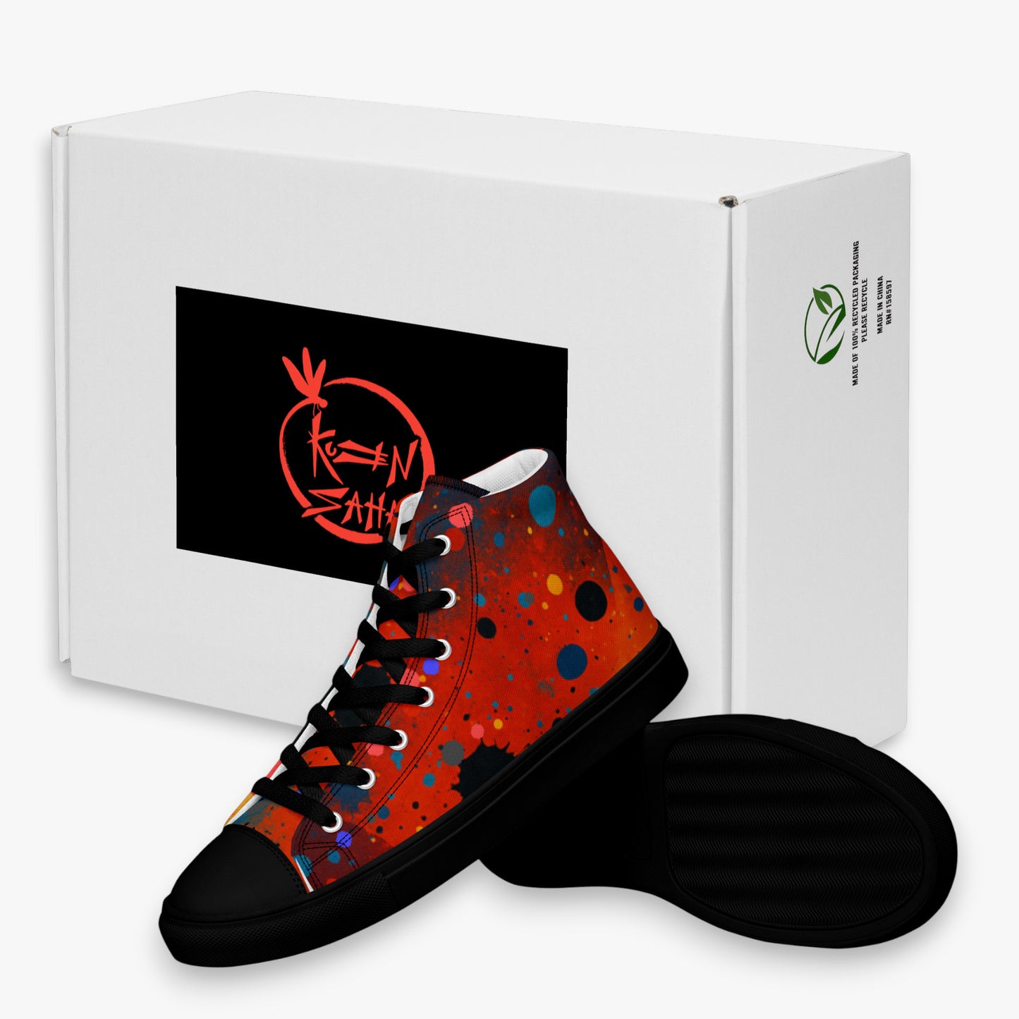 Zapatillas alta de mujer Umbral  embalaje etiqueta eco y detalle logo