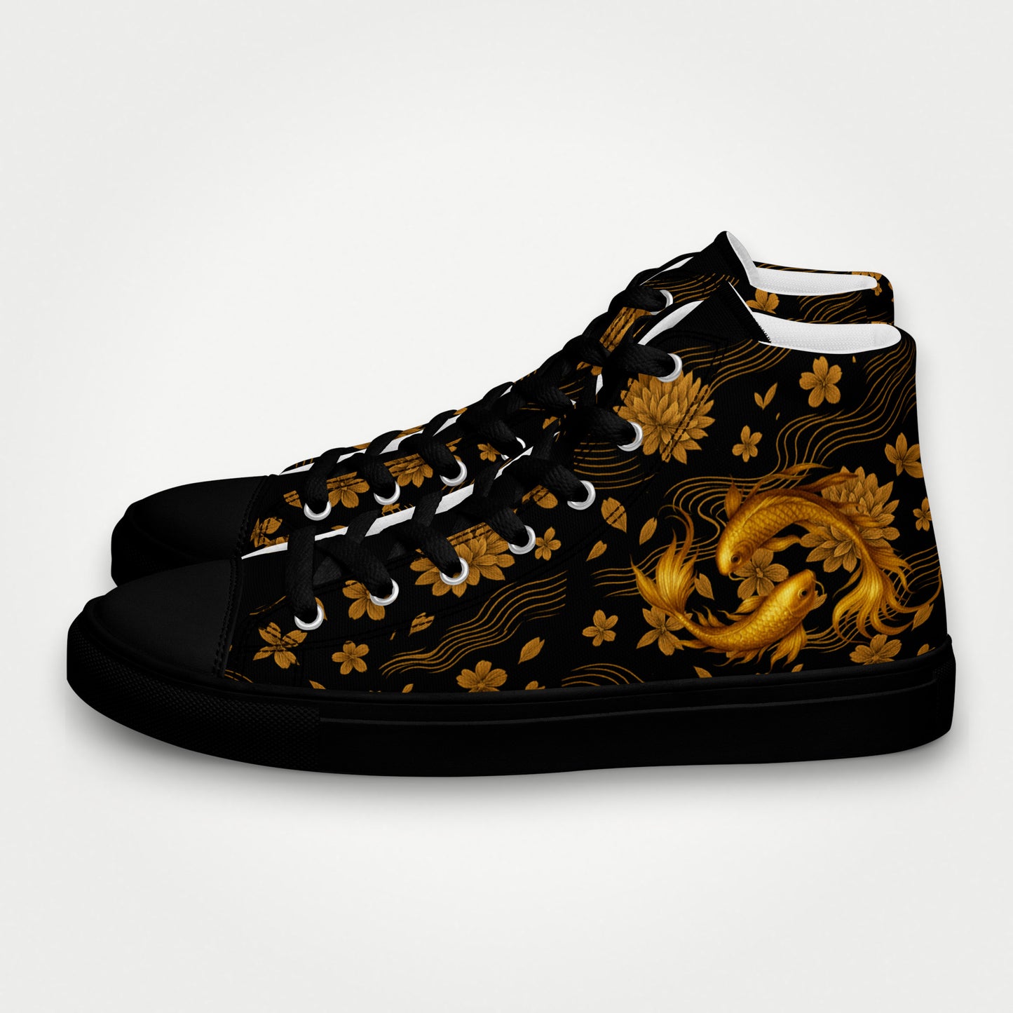 Zapatillas altas Golden Koi mujer tres cuartos interior