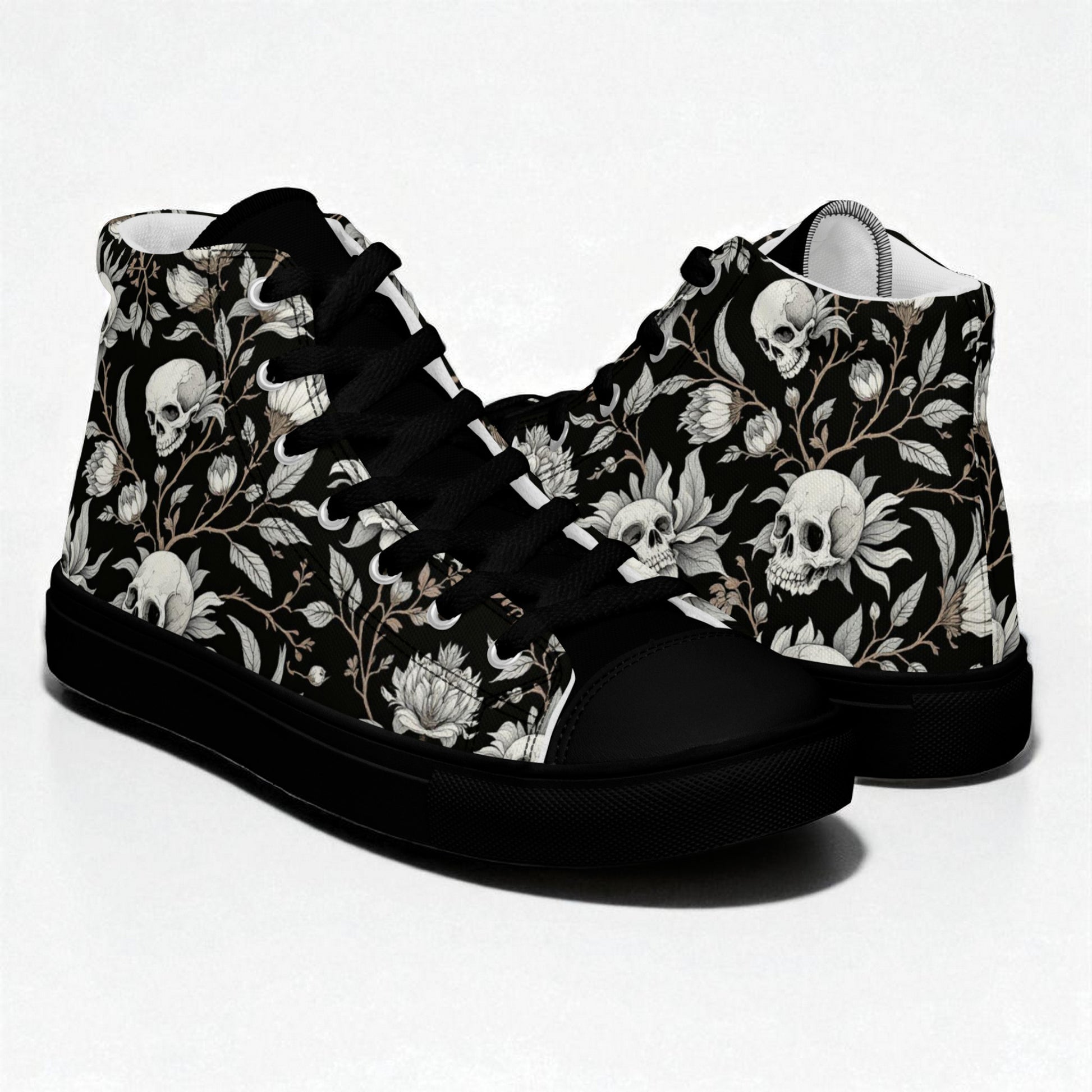 Zapatillas altas mujer par en vista tres cuartos lateral