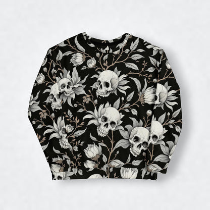 Sudadera calaveras y flores