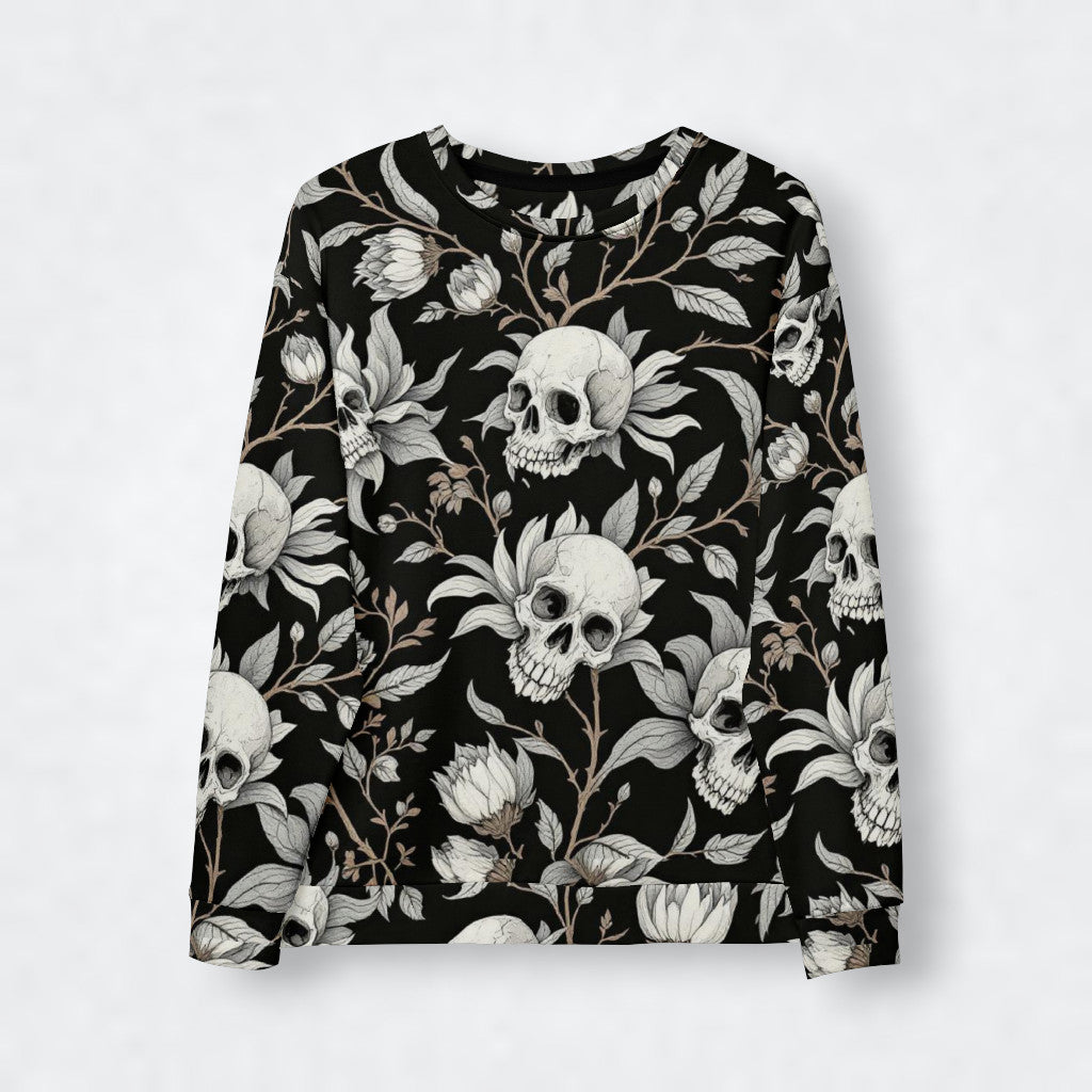Sudadera calaveras y flores