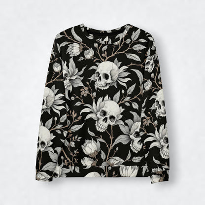 Sudadera calaveras y flores
