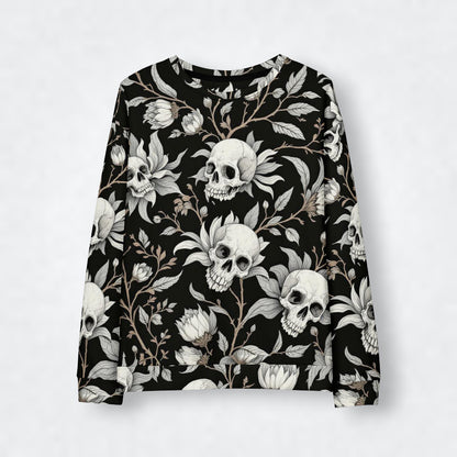 Sudadera calaveras y flores