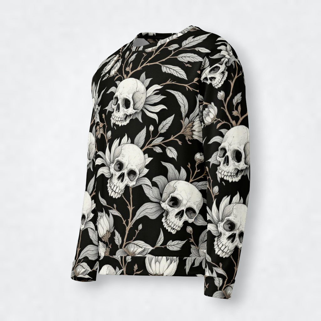 Sudadera calaveras y flores