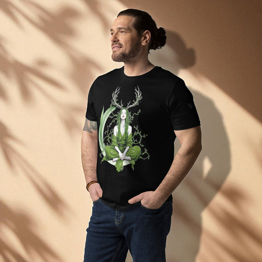 Camiseta Madre Natura negra eco sostenible hombre