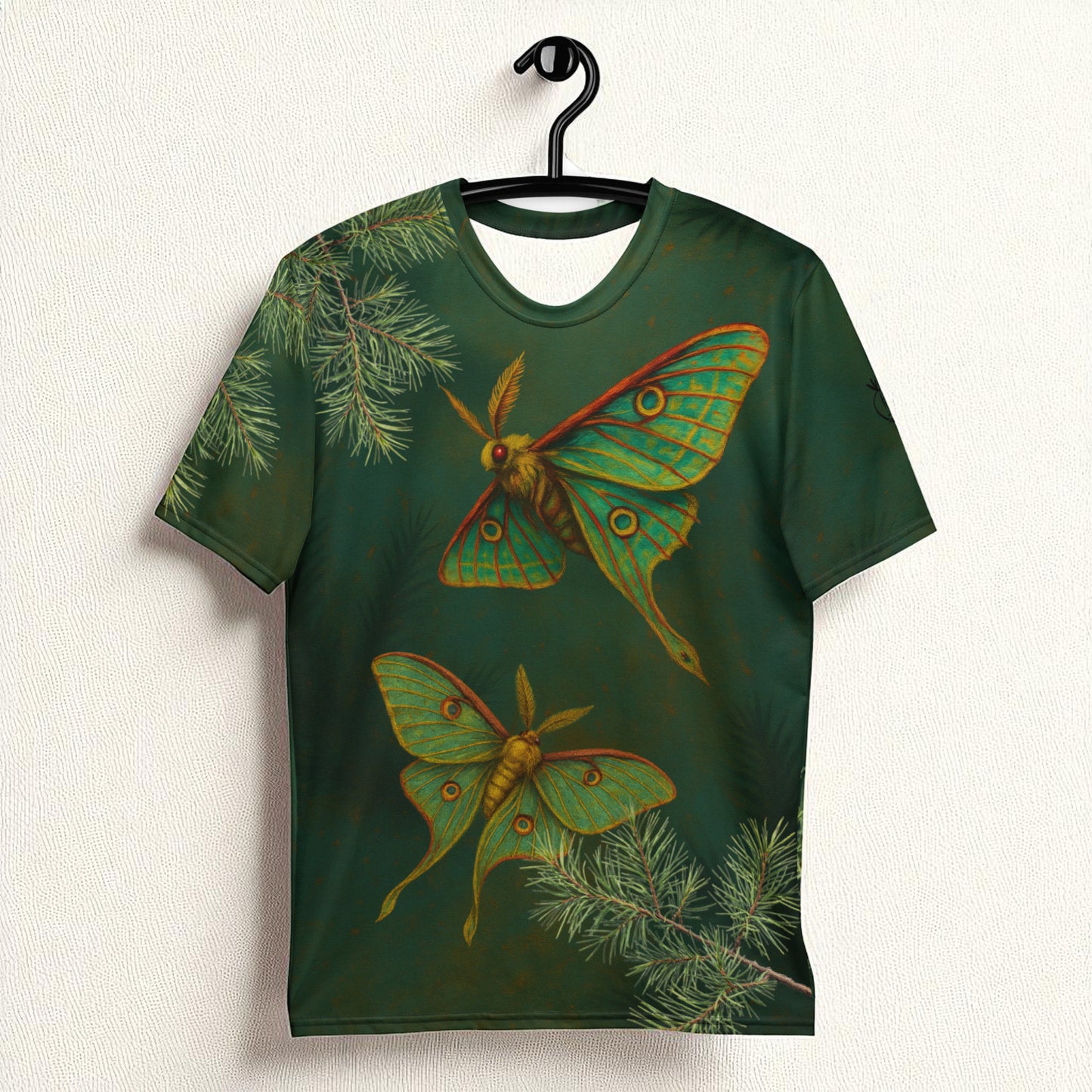 Camiseta polilla verde diseño de frente