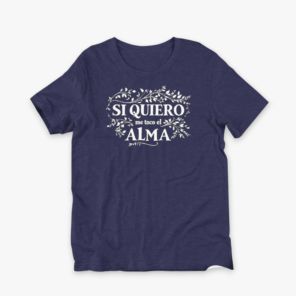 camiseta si quiero heather midnight navy plana