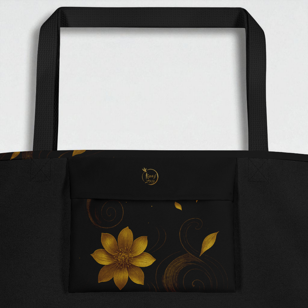 Detalle bolsillo interior bolso Golden koi asas negras