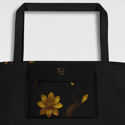 Detalle bolsillo interior bolso Golden koi asas negras