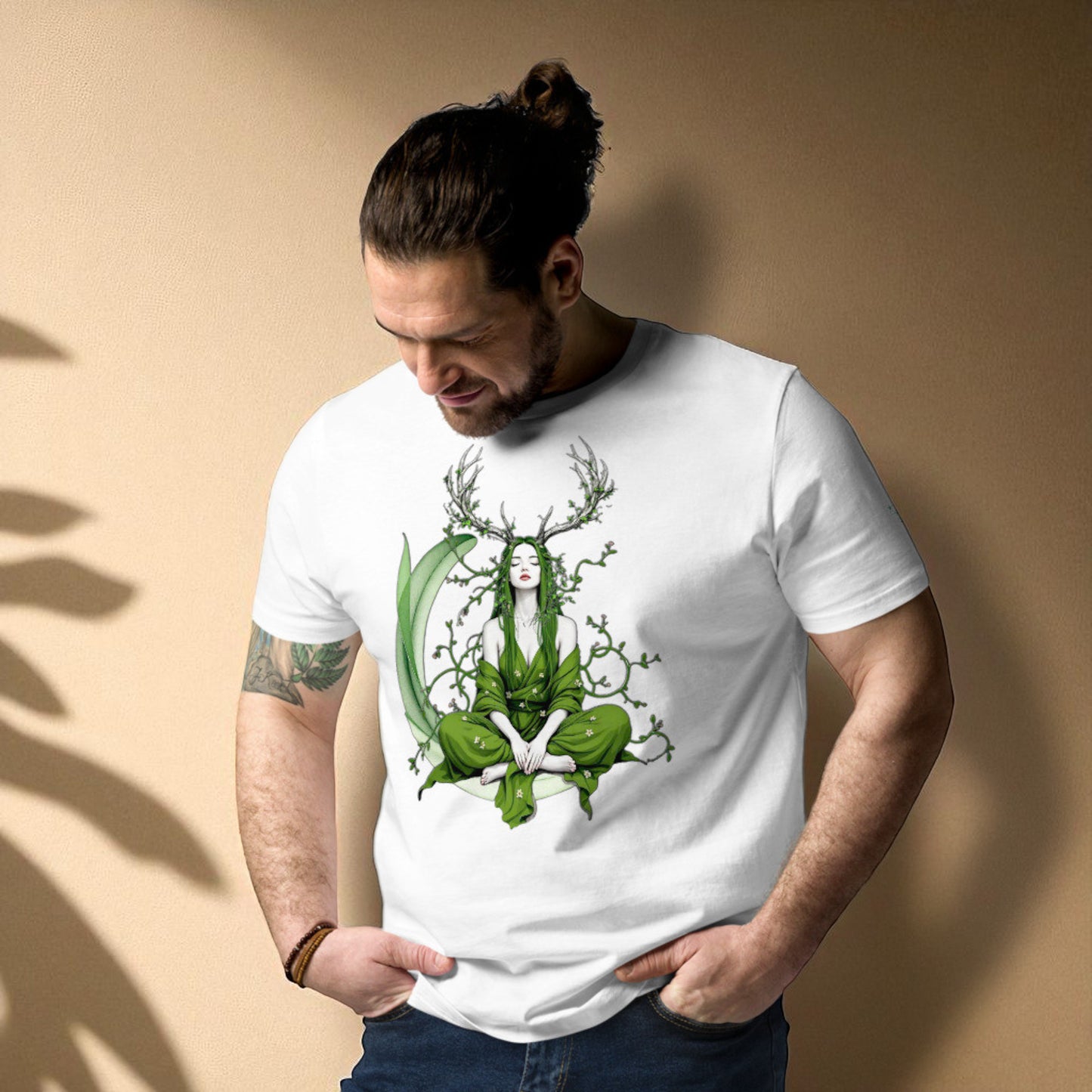 Camiseta Madre Natura blanca eco sostenible hombre