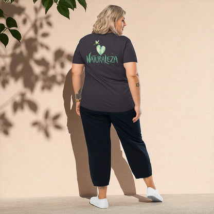 Camiseta logo en la espalda  Madre Natura antracita gris oscuro mujer