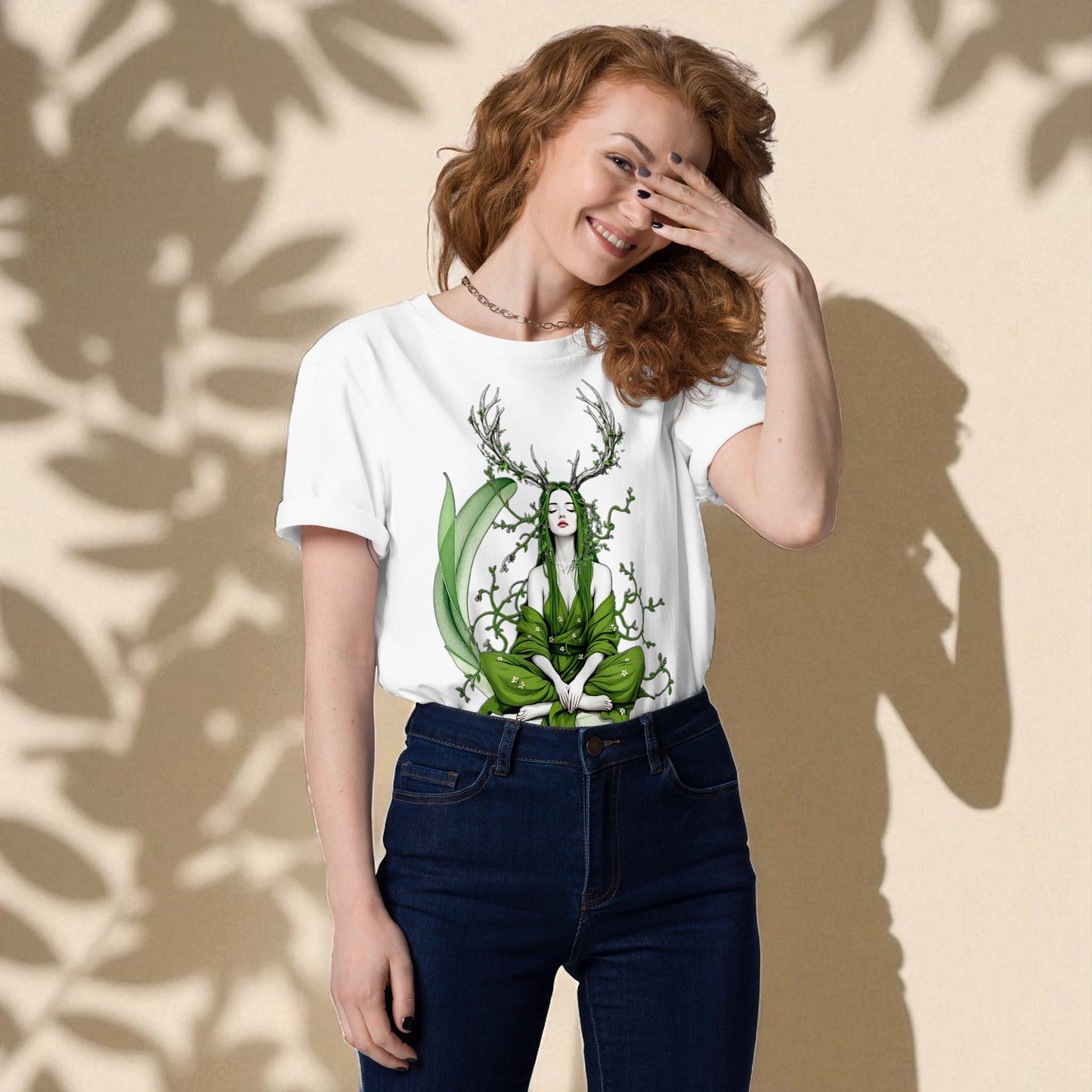 Camiseta Madre Natura blanca mujer sostenible