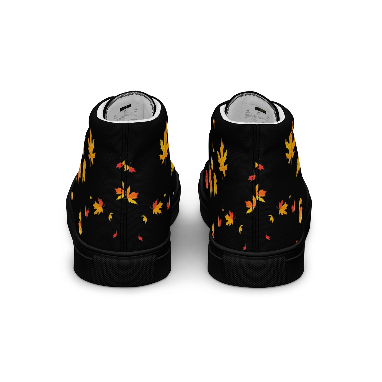 Zapatillas hojas de otoño mujer trasera par