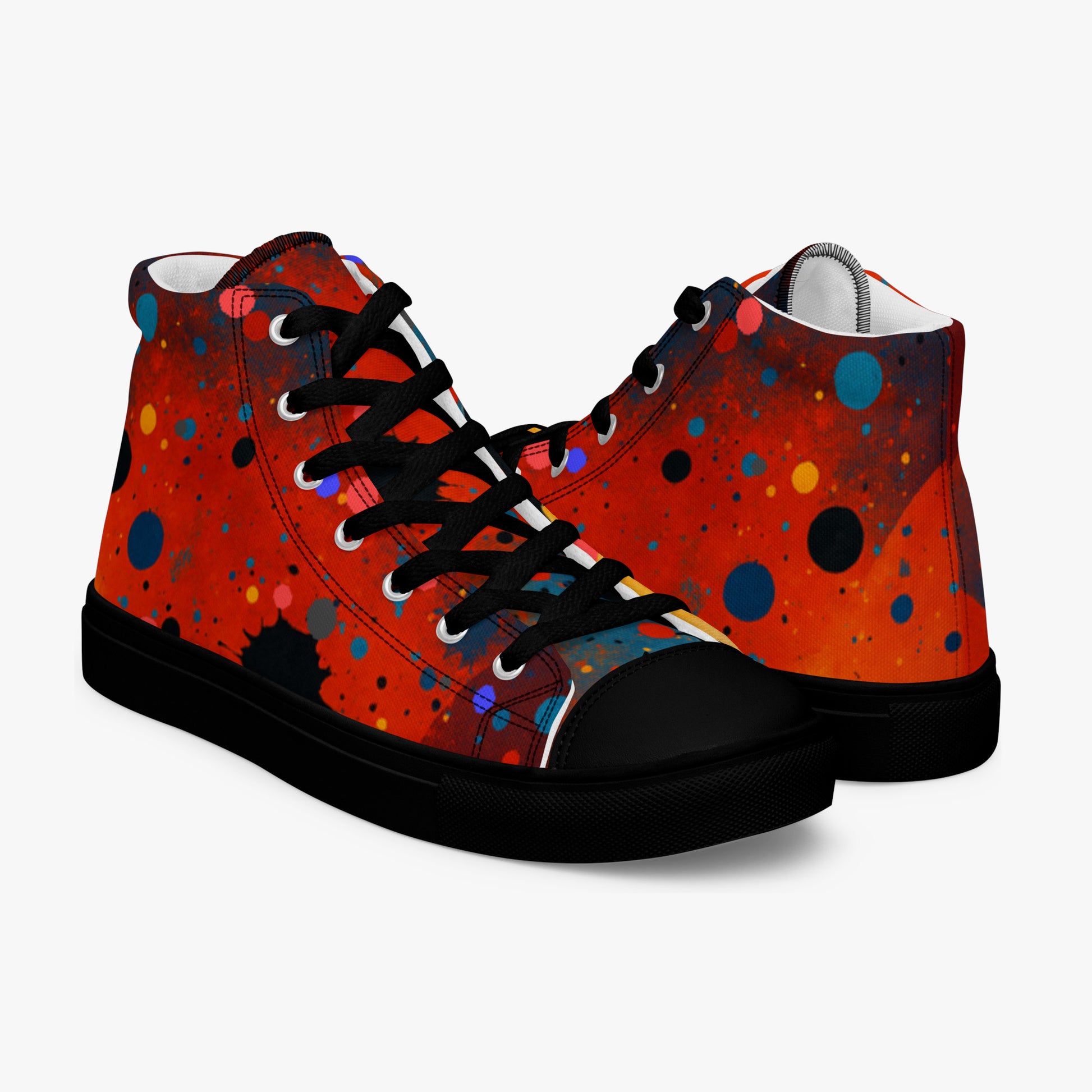 Par de zapatillas altas de mujer Umbral en vista lateral mostrando el estampado completo.